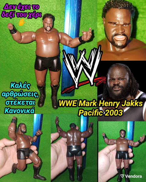  WWE Mark Henry afthentiki figoura palesti Jakks Pacific 2003 Wrestling Action Figure (WWF) Wrestler