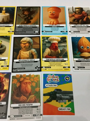 Italian Brainrot card collection of 10 like new, rare and collectible