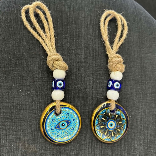 Handmade hanging eye charms, 2 pieces, new
