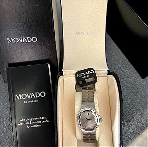Movado Ladies Silver Tone Dial Stainless Steel Bracelet Watch 84G41851,new with box