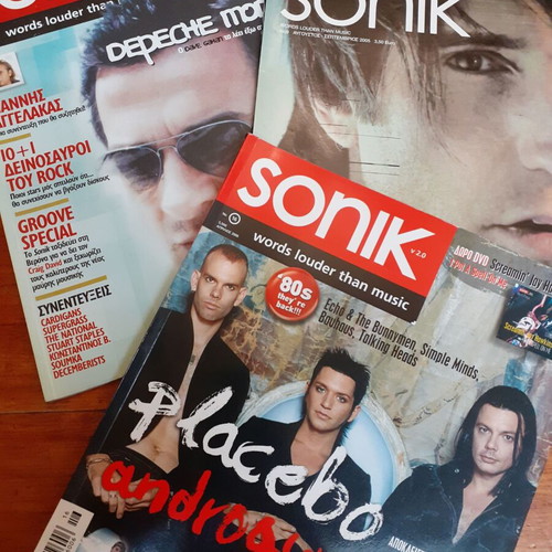 Sonik magazines used, pack of 3 with Nine Inch Nails, Depeche Mode, Placebo covers