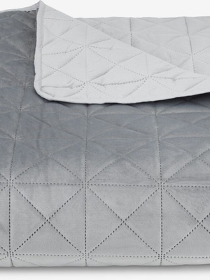 Κουβερλί βελουτέ γκρί καινούργιο 220x240cm