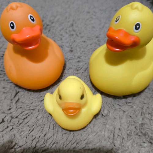 Plastic ducks used, set of 3 pieces