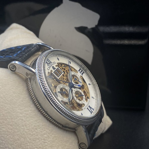 Carucci Skeleton automatic men's wristwatch CA57-1124