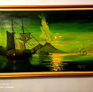 Πίνακας  ζωγραφικης  με κορνίζα
