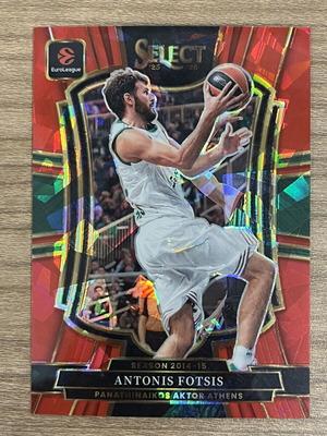2025-26 Panini Select Euroleague Basketball Antonis Fotsis Red Ice card like new