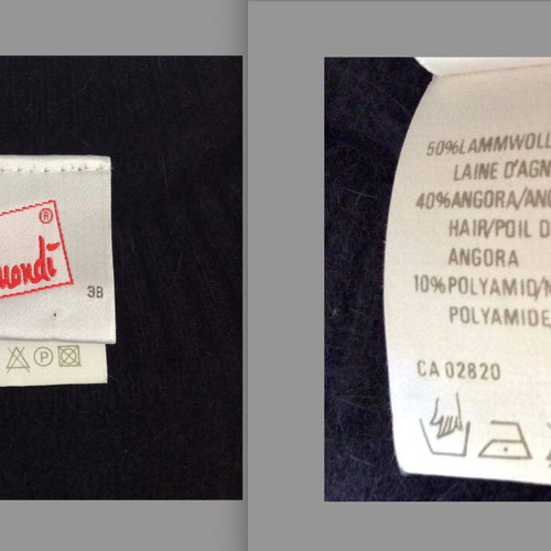 Mondì Wool & Angora Knit Sweater with Tassel Print, Size S/M