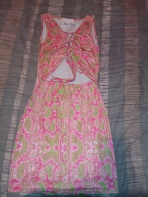 Fide dress like new, colorful style with waist tie