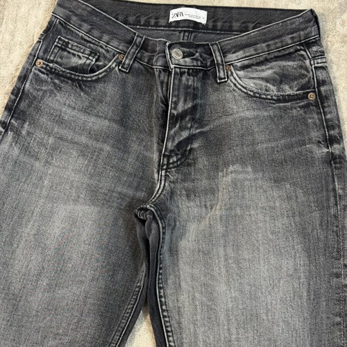 Zara flared bootcut high waist pants gray black size S like new