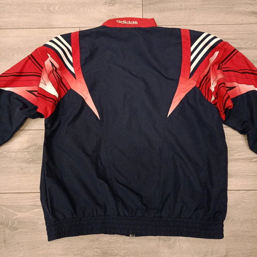 Adidas Vintage Track Jacket used, navy with red details, size M