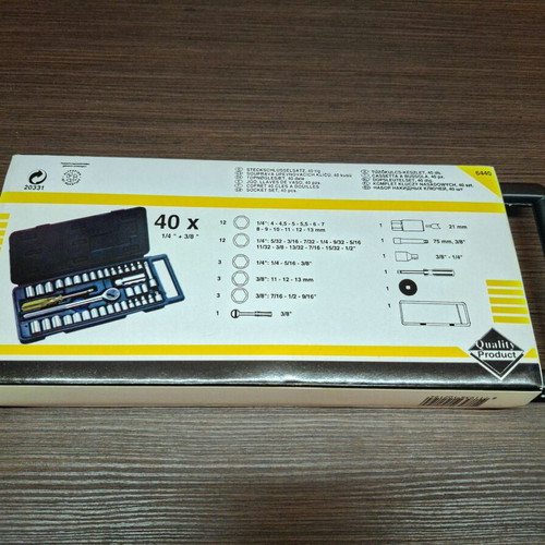 Socket Set 40 Pieces New, 1/4" & 3/8" Ratchet Tools
