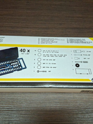 Socket Set 40 Pieces New, 1/4" & 3/8" Ratchet Tools
