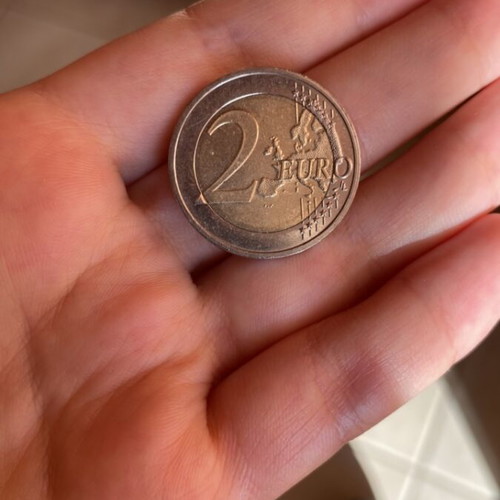Collectible 2 euro coin used for 30th anniversary of Berlin Wall fall