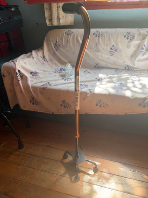 Walking Cane with Stable Base and Adjustable Height, New