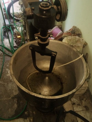 Professional dough mixer 60 liters used, three-phase motor