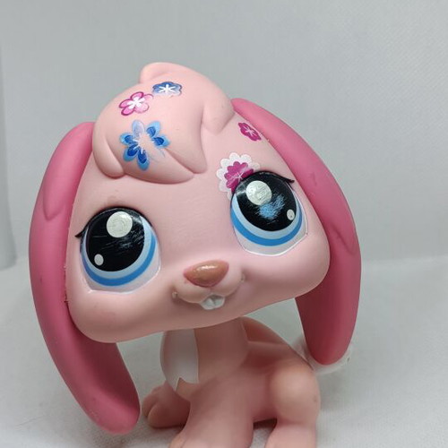 Littlest Pet Shop Jumbo Pink Lop-Eared Bunny figure used