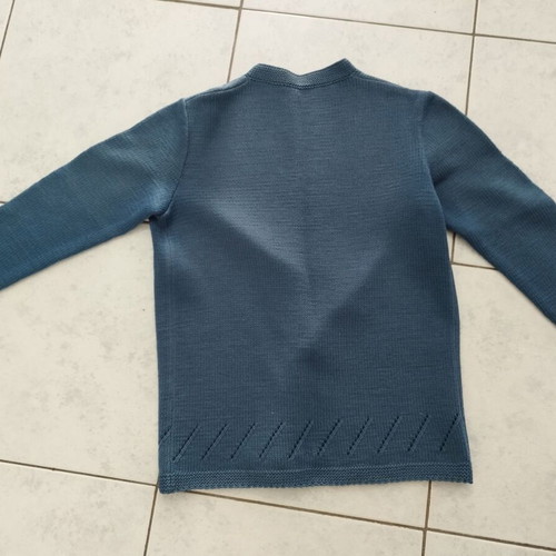 Knitted wool cardigan new, blue, size M