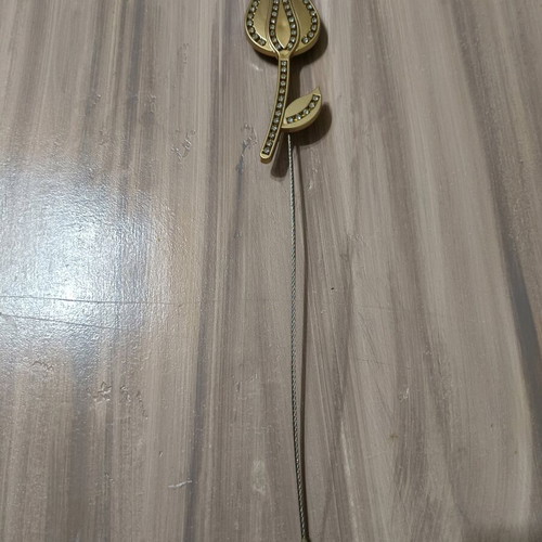 Magnetic curtain clip with tulip design and rhinestones like new