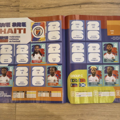 Panini album FIFA World Cup 2026 like new with 150 stickers and Coca Cola extras