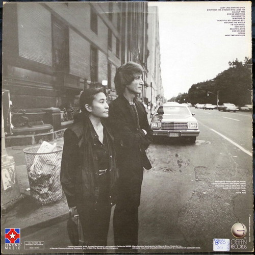 Double Fantasy vinyl record used, rock by John Lennon & Yoko Ono