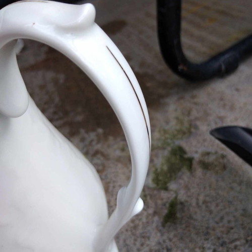 Cmielow porcelain collectible pitcher like new with gold details