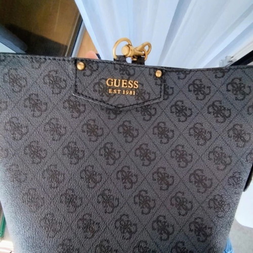 Guess shoulder bag set, black and grey, authentic