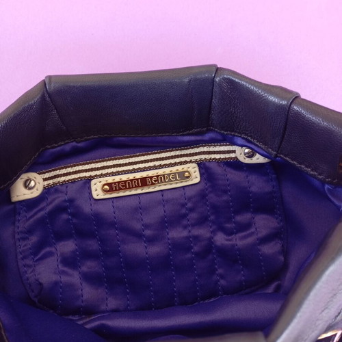 Henri Bendel black leather clutch like new, very soft genuine leather