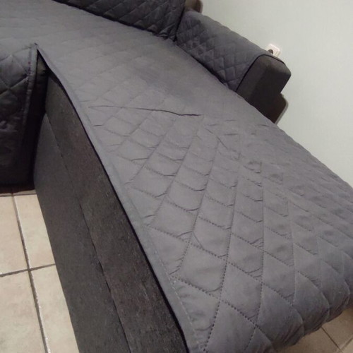 Sofa Cover Dark Gray Like New, Waterproof, Easy to Install