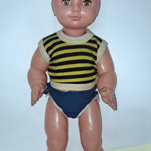Vintage Panigyriotiki Doll used, 48 cm Greek bebe