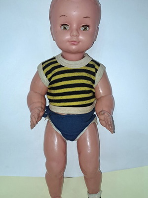 Vintage Panigyriotiki Doll used, 48 cm Greek bebe