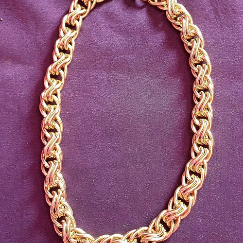 Women's chain with double steel weave gold color like new