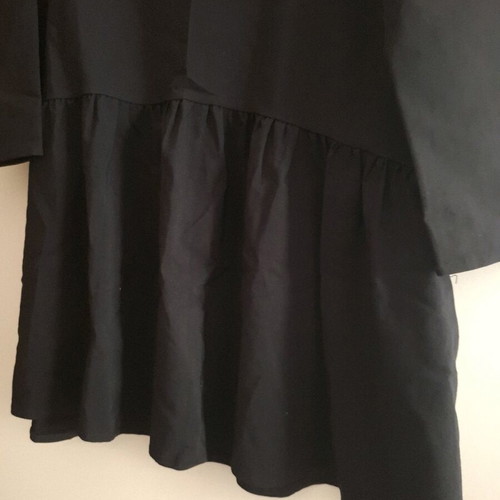 Zara black short dress new with gathers, size M