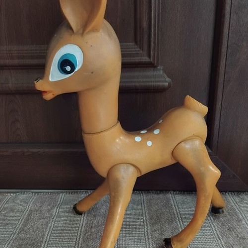 Vintage Bambi Disney figure 55cm used, articulated parts