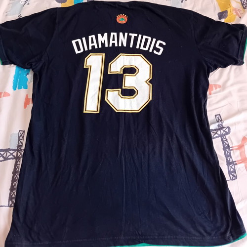 Panathinaikos basketball t-shirt Diamantidis used, size XXL, collectible jersey