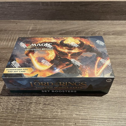 mtg lord of the rings set booster box Magic Gathering: The the Rings: Tales of Middle-earth: Collector Display (12 Packs) the One Ring (1/1) is excluded Magic the Gathering Lord of