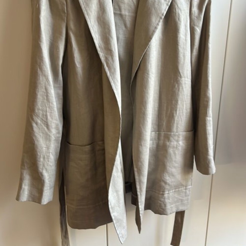 Mango linen suit beige with belt new, sizes M/L