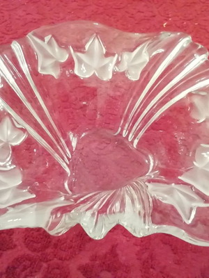Crystal carved fruit bowl new, unused