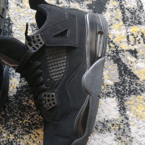 Jordan 4 Blackcat sneakers size 42 used, black