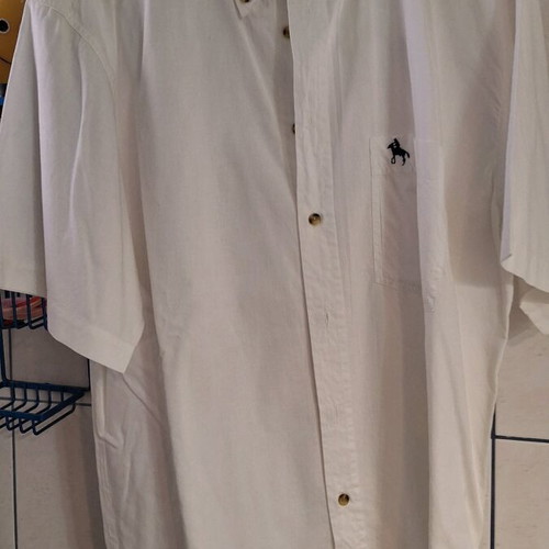 Men's white shirt short sleeve XL used