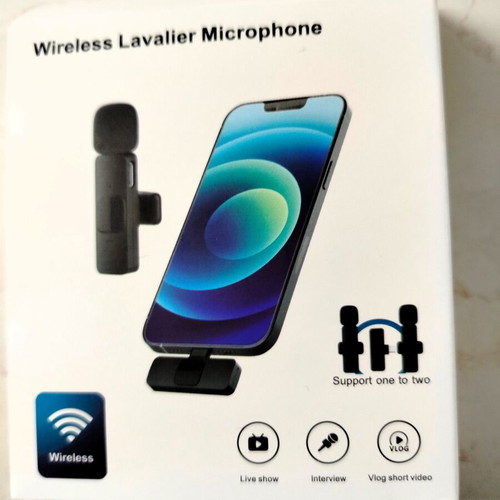 Wireless Lavalier Microphones new, set with 2 mics and accessories
