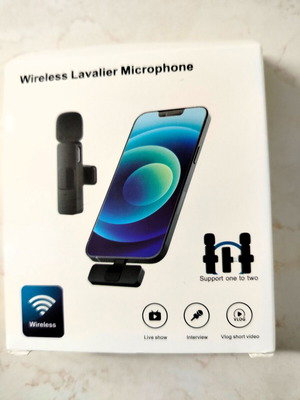 Wireless Lavalier Microphones new, set with 2 mics and accessories