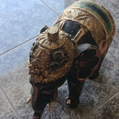 Wooden elephant figurine from Africa