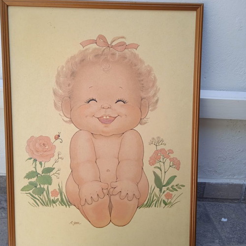 Wall frame used, size 60x43 cm