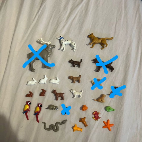 Playmobil animal figures used, animal toy set