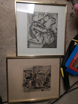 Modern woodcut artworks like new, art pack