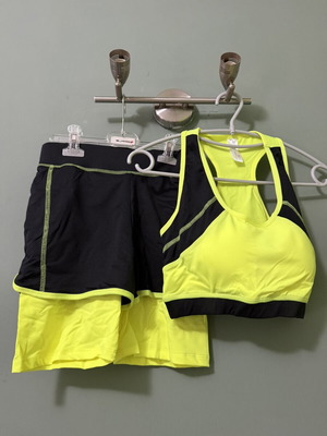 Neon Black/Yellow Gym Set new, size M/L