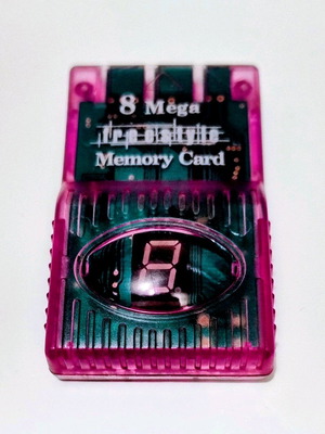 PlayStation Freestyle 8MB Memory Card like new, purple transparent