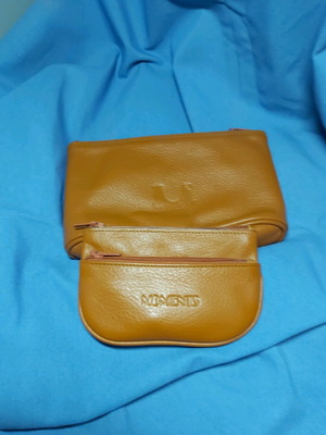 Bag with wallet like new, leather brown set