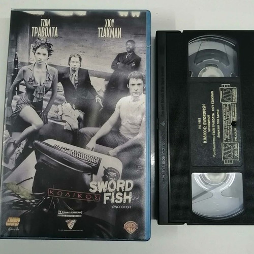 Swordfish VHS tape with subtitles, action adventure