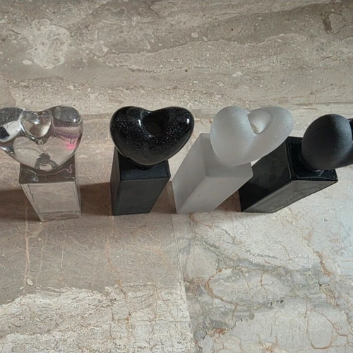 Holmegaard candle holders set of 4 new